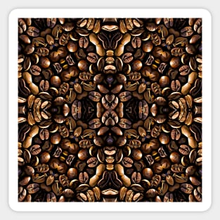 Brown Roasted Coffee Beans Pattern 6 Sticker